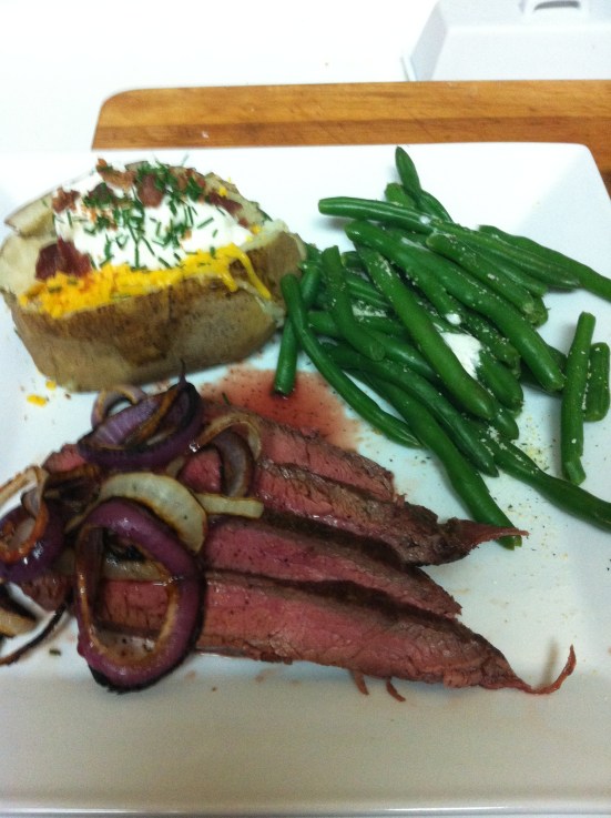 Grilled Flank Steak and Onions Prep16