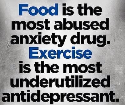 food anxiety drug exercise antidepressant